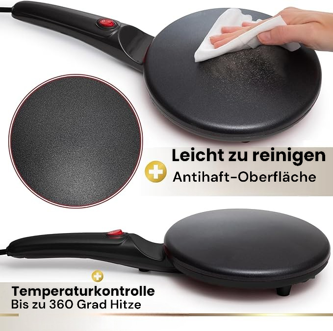 FlipEase™ Elektrisches Crêpe- und Pfannkuchen-Gerät 🥞✨